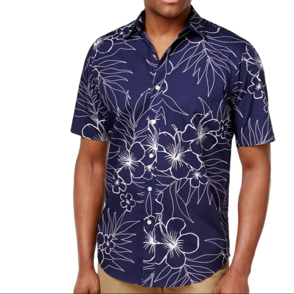 Club Room Navy Blue Dress Shirt